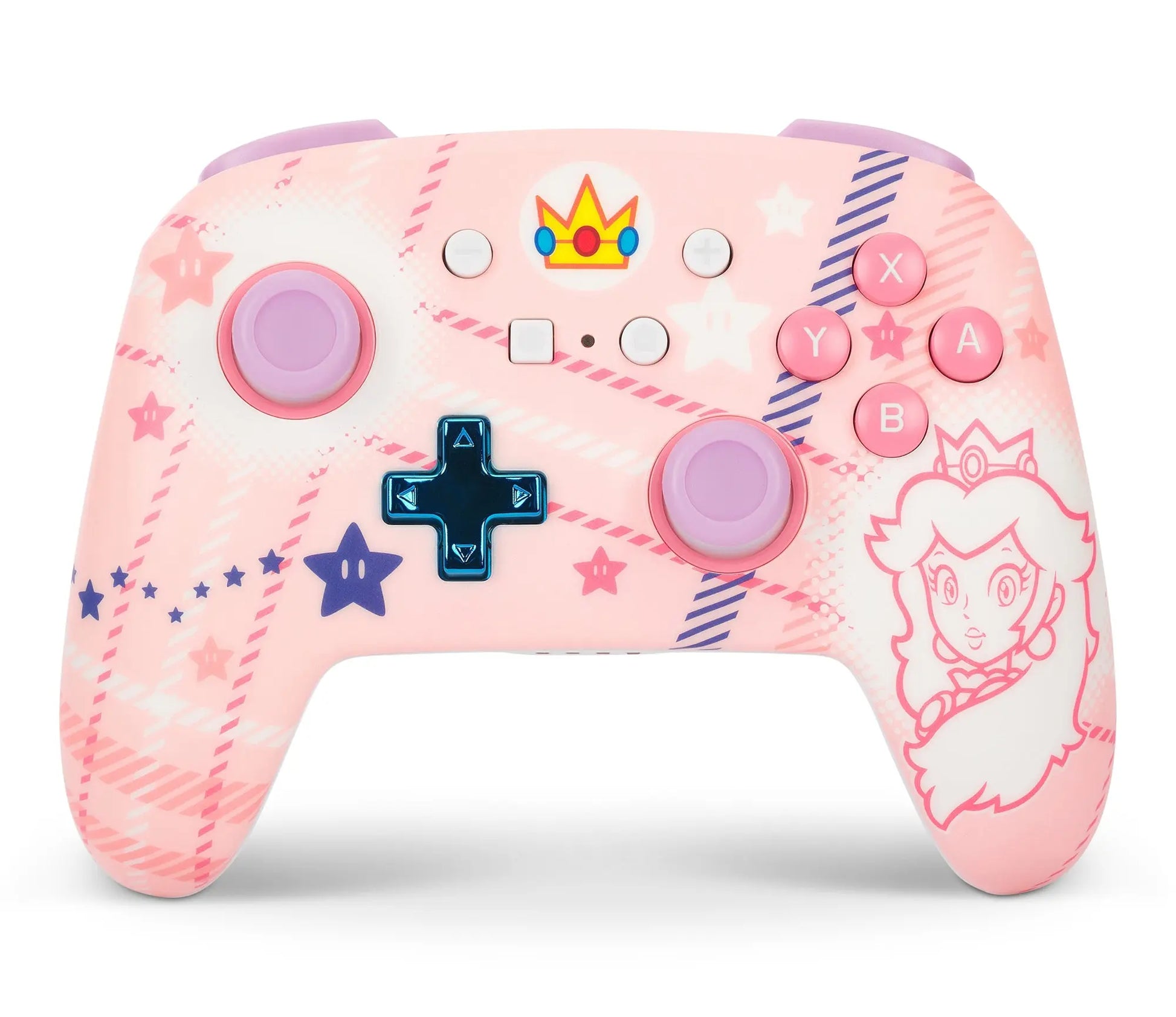POWER A Enhanced Wireless Ctrl. NSGP025501 NSW, Princess Peach Plaid Idealshop