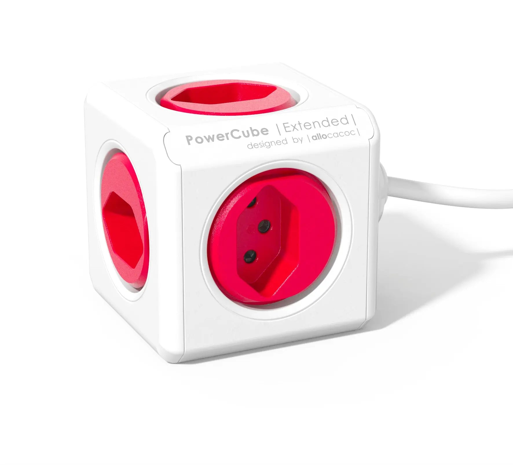 POWERCUBE Socket extend red 66.7790RD 5xT.13,1.5m cable Idealshop