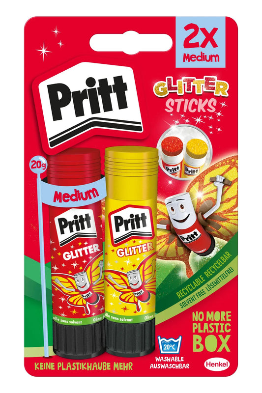 PRITT Klebestift Glitter 2x20g 45-900-248 rot, gelb Idealshop