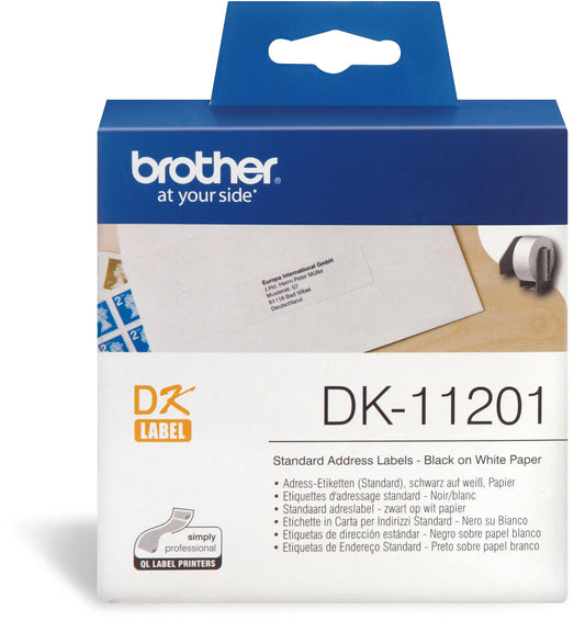 PTOUCH Adress-Etiketten 29x90mm DK-11201 QL-500/550 400 Stk./Rolle Idealshop