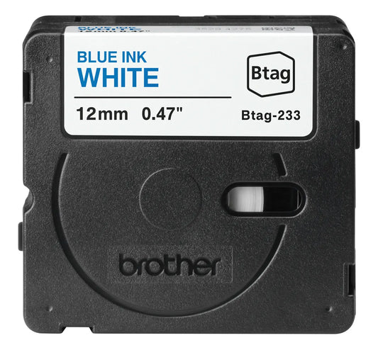 PTOUCH Band blau/weiss n. laminiert BTAG-233 PT-N10/N20/N25BT 12 mm Idealshop