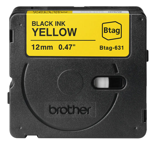 PTOUCH Band schwarz/gelb n.laminiert BTAG-631 PT-N10/N20/N25BT 12 mm Idealshop