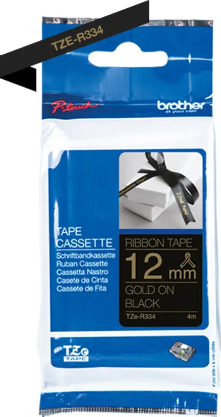PTOUCH Band schwarz/gold TZE-R334 Tze Geräte 12-36mm Idealshop