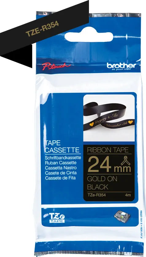 PTOUCH Band schwarz/gold TZE-R354 Tze Geräte 24mm Idealshop