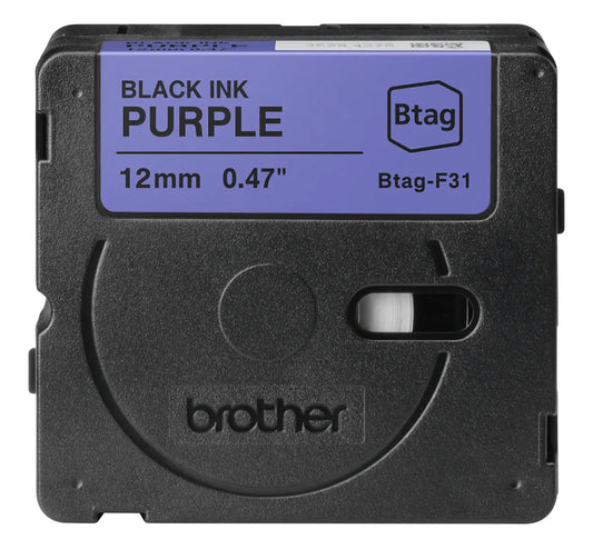 PTOUCH Band schwarz/lila n.laminiert BTAG-F31 PT-N10/N20/N25BT 12 mm Idealshop