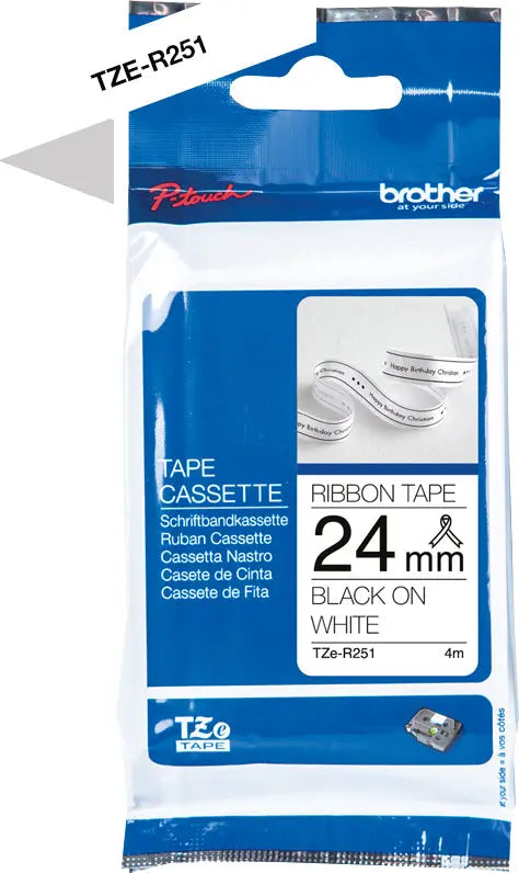 PTOUCH Band schwarz/weiss TZE-R251 Tze Geräte 24mm Idealshop