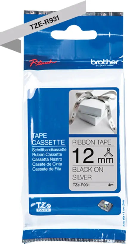 PTOUCH Band silber/schwarz TZE-R931 Tze Geräte 12-36mm Idealshop