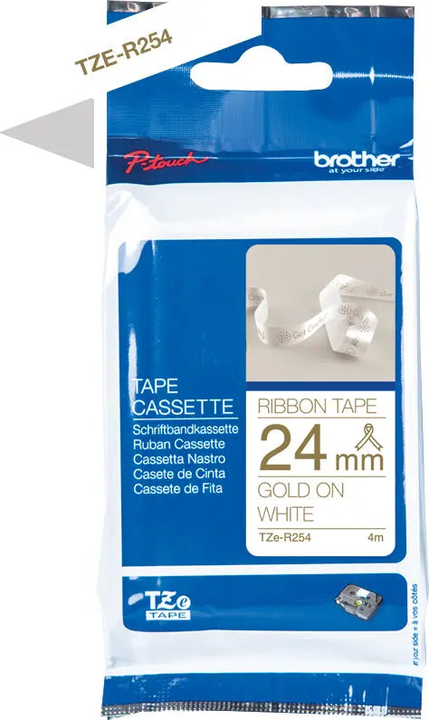 PTOUCH Band weiss/gold TZE-R254 Tze Geräte 24mm Idealshop