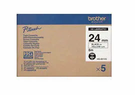 PTOUCH Band, High-Grade schwarz/gelb HG-E651 24mm/8m 5 Stück Idealshop