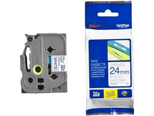 PTOUCH Band, laminiert blau/weiss TZe-253 PT-2450DX 24 mm Idealshop