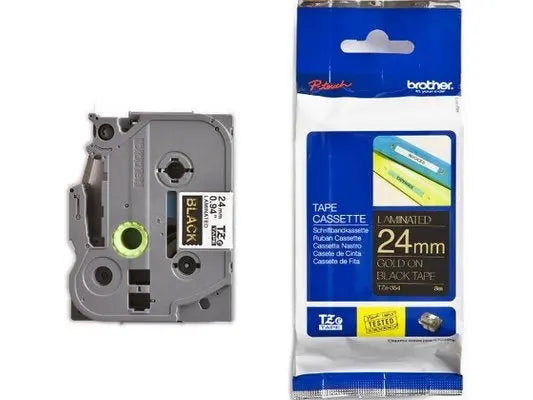 PTOUCH Band, laminiert gold/schwarz TZe-354 PT-2450DX 24 mm Idealshop