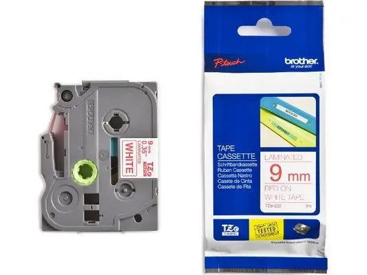 PTOUCH Band, laminiert rot/weiss TZe-222 PT-1280VP 9 mm Idealshop