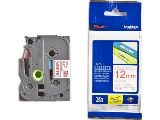 PTOUCH Band, laminiert rot/weiss TZe-232 PT-1280VP 12 mm Idealshop