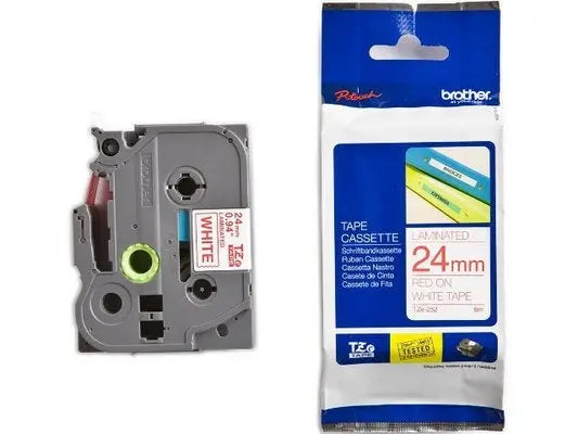 PTOUCH Band, laminiert rot/weiss TZe-252 PT-2450DX 24 mm Idealshop