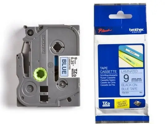 PTOUCH Band, laminiert schwarz/blau TZe-521 PT-1280VP 9 mm Idealshop