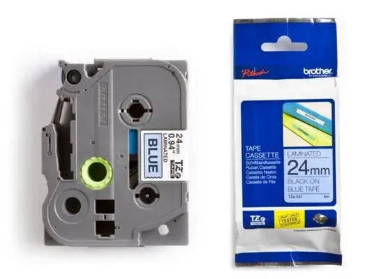 PTOUCH Band, laminiert schwarz/blau TZe-551 PT-2450DX 24 mm Idealshop