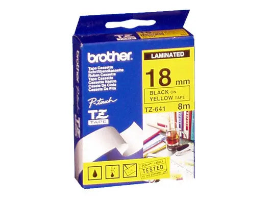 PTOUCH Band, laminiert schwarz/gelb TZe-641 PT-2450DX 18 mm Idealshop