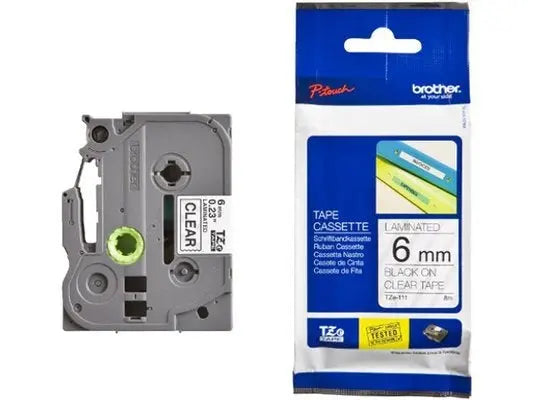 PTOUCH Band, laminiert schwarz/klar TZe-111 PT-1280VP 6 mm Idealshop