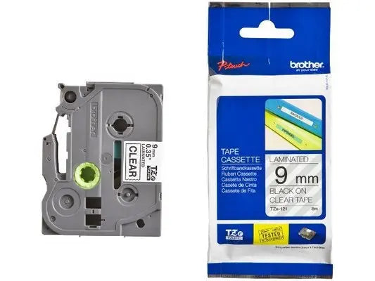 PTOUCH Band, laminiert schwarz/klar TZe-121 PT-1280VP 9 mm Idealshop