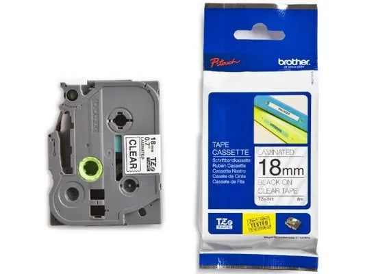 PTOUCH Band, laminiert schwarz/klar TZe-141 PT-2450DX 18 mm Idealshop