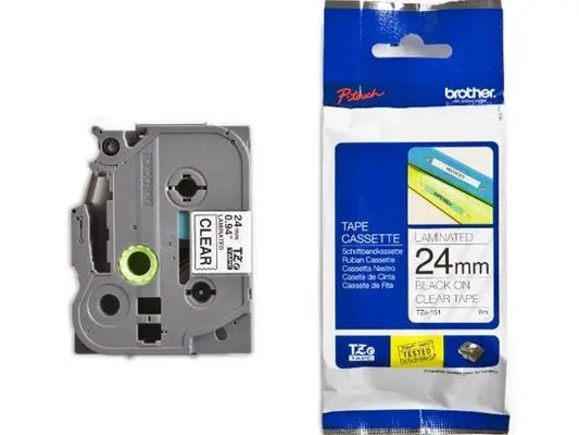 PTOUCH Band, laminiert schwarz/klar TZe-151 PT-2450DX 24 mm Idealshop