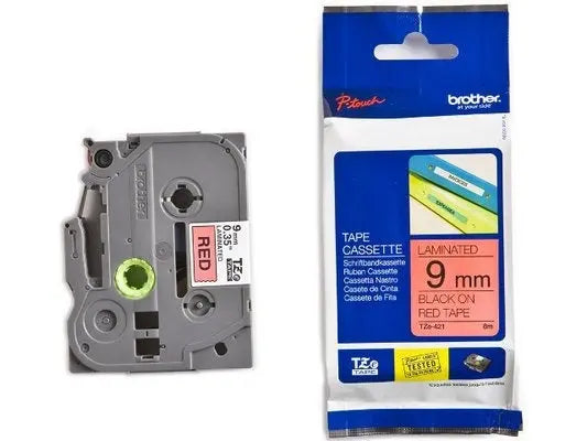 PTOUCH Band, laminiert schwarz/rot TZe-421 PT-1280VP 9 mm Idealshop