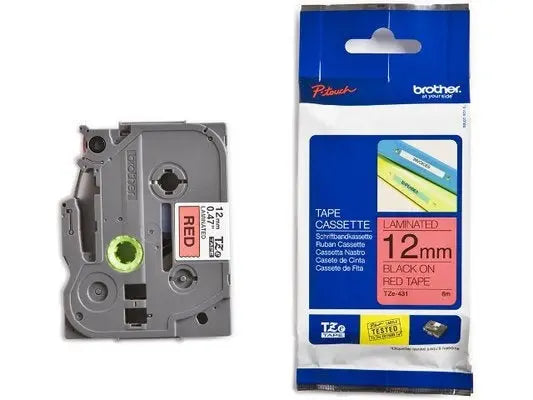 PTOUCH Band, laminiert schwarz/rot TZe-431 PT-1280VP 12 mm Idealshop