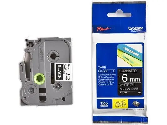 PTOUCH Band, laminiert weiss/schwarz TZe-315 PT-1280VP 6 mm Idealshop