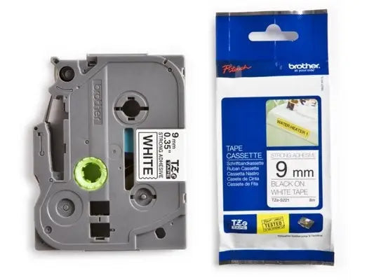 PTOUCH Band, strong/adh.schwarz/weiss TZe-S221 PT-300 9 mm Idealshop