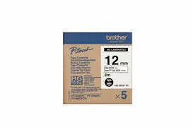 PTOUCH Band,High-Grade BK/matt-silber HGM-931 12mm/8m 5 Stück Idealshop