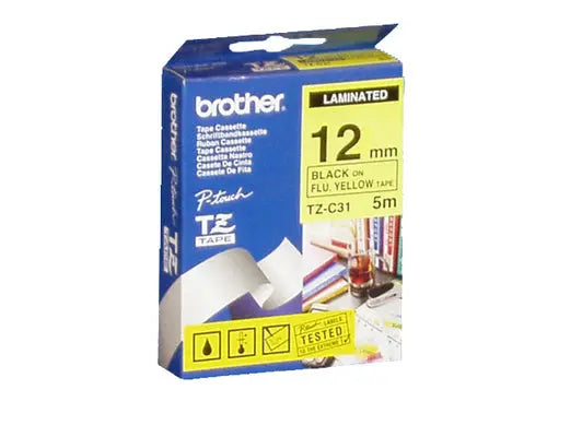 PTOUCH Band,lam.,fluor. schwarz/gelb TZe-C31 PT-300 12 mm Idealshop