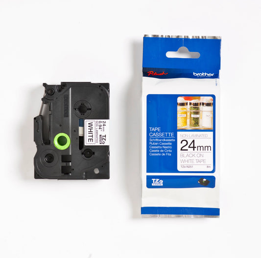 PTOUCH Band,nicht lam. schwarz/weiss TZe-N251 PT-300 24 mm Idealshop