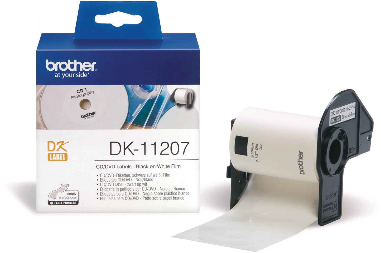 PTOUCH    CD/DVD Etiketten Film     58mm Idealshop