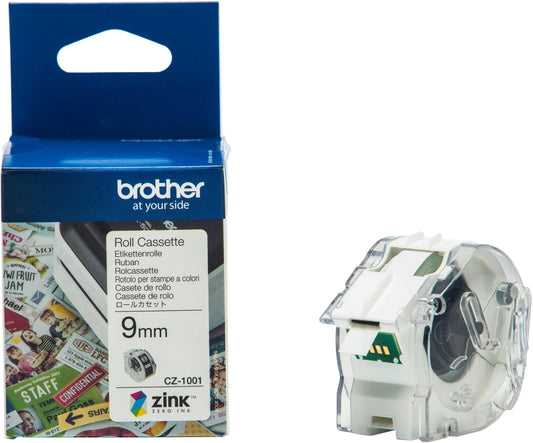 PTOUCH Colour Paper Tape 9mm/5m CZ-1001 VC-500W Compact Label Printer Idealshop