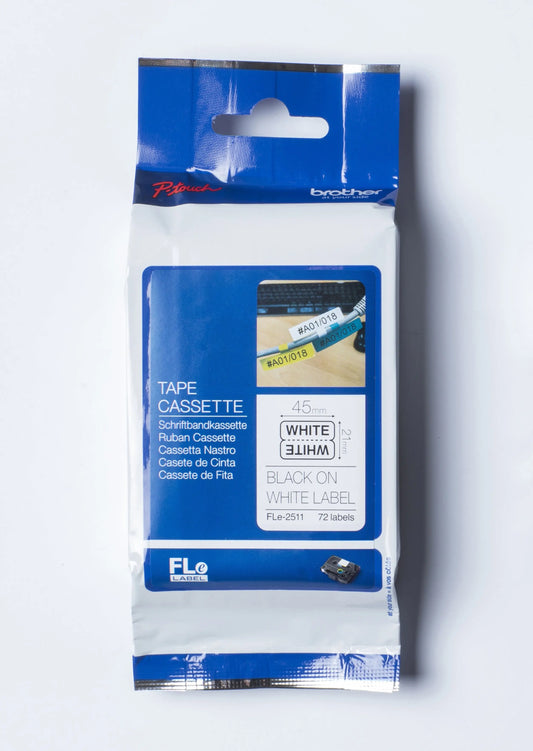 PTOUCH Einzelfähnchen schwarz/weiss FLE-2511 PTP900W 21mmx45mm Idealshop