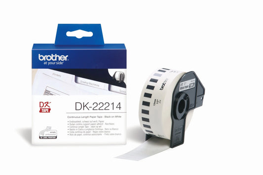 PTOUCH Endlos-Etiketten 12mmx30.48m DK-22214 QL-500/550 Papier Rolle Idealshop