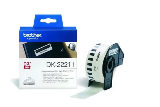 PTOUCH Endlos-Etiketten 29mmx15.24m DK-22211 QL-500/550 Film weiss Rolle Idealshop
