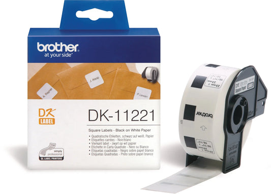 PTOUCH Etiketten quadratisch 23mm DK-11221 QL-500 weiss 1000 Stk./Rolle Idealshop