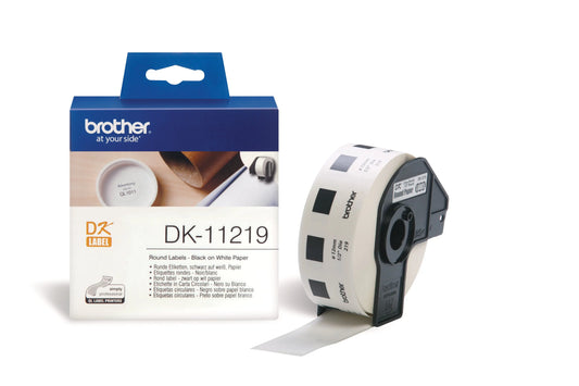 PTOUCH Etiketten rund 12mm DK-11219 QL-500/550 1200 Stk./Rolle Idealshop
