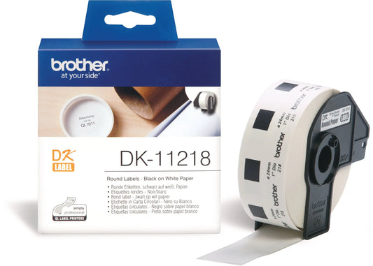 PTOUCH Etiketten rund 24mm DK-11218 QL-500/550 1000 Stk./Rolle Idealshop