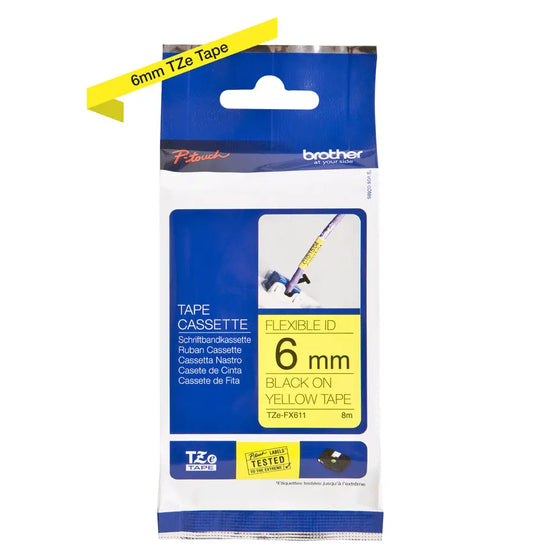 PTOUCH Flexitape lamin. schwarz/gelb TZe-FX611 zu PT-550 6 mm Idealshop