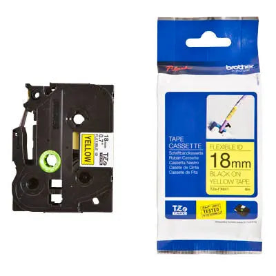 PTOUCH Flexitape lamin. schwarz/gelb TZe-FX641 zu PT-550 18 mm Idealshop