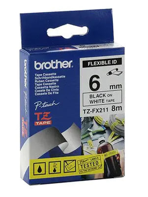 PTOUCH Flexitape lamin. schwarz/weiss TZe-FX211 zu PT-550 6 mm Idealshop