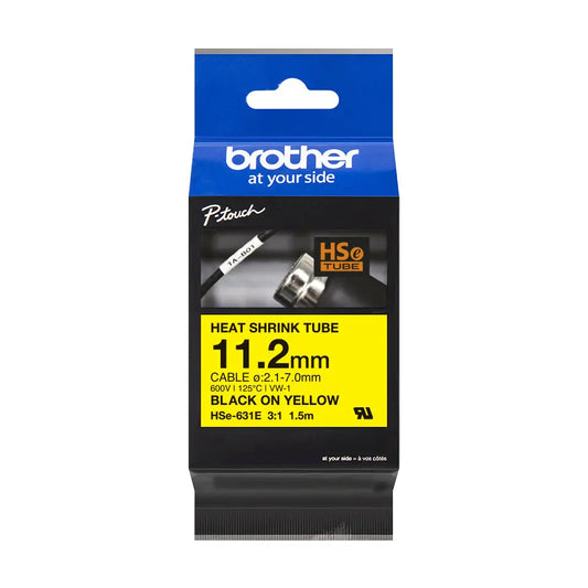 PTOUCH Heat-Shrink-Tube schwarz/gelb HSe-631E PT-E300/E550W 11.2mm Idealshop