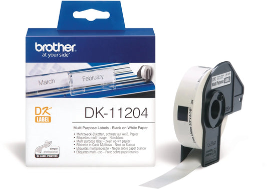 PTOUCH Mehrzweck-Etiketten 17x54mm DK-11204 QL-500/550 400 Stk./Rolle Idealshop