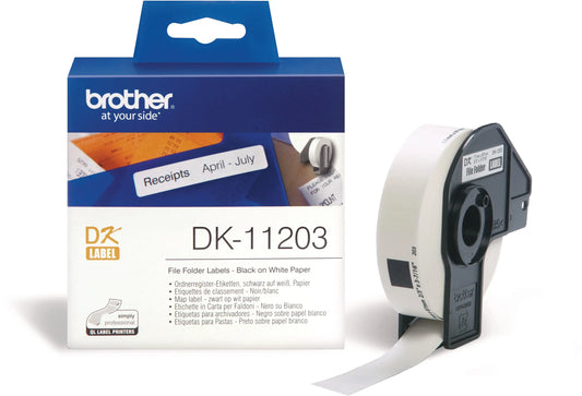 PTOUCH Ordner-Etiketten 17x87mm DK-11203 QL-500/550 300 Stk./Rolle Idealshop