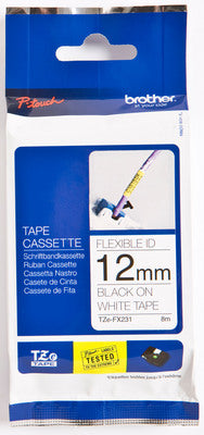 PTOUCH Flexitape lamin. schwarz/weiss TZe-FX231 zu PT-550 12 mm Idealshop