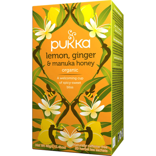 PUKKA Lemon, Ginger, Manuka-Honey 4091010 Bio Kräutertee 20 Beutel Idealshop