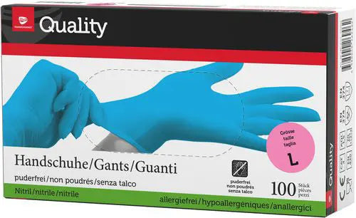 QUALITY Einweghandschuhe Nitril L 975752 blau 100 Stück Idealshop