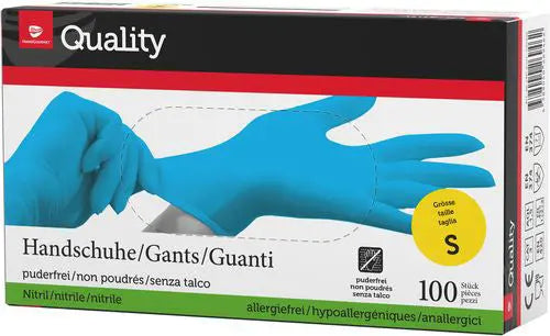 QUALITY Einweghandschuhe Nitril S 975732 blau 100 Stück Idealshop